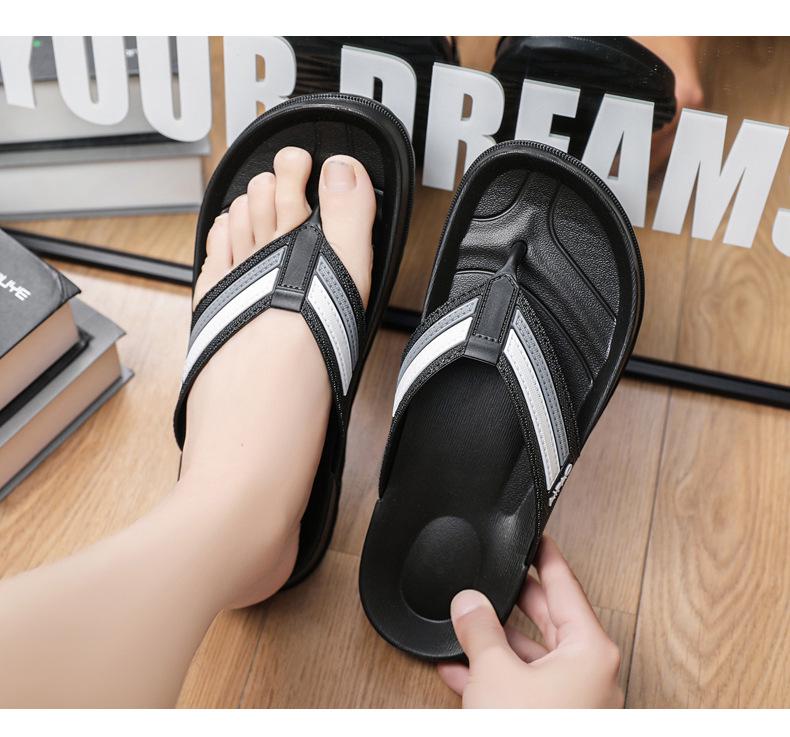 Men's Trendy Clip-Toe Non-Slip Flip Flops for Indoor & Outdoor Wear – Casual Beach Slippers