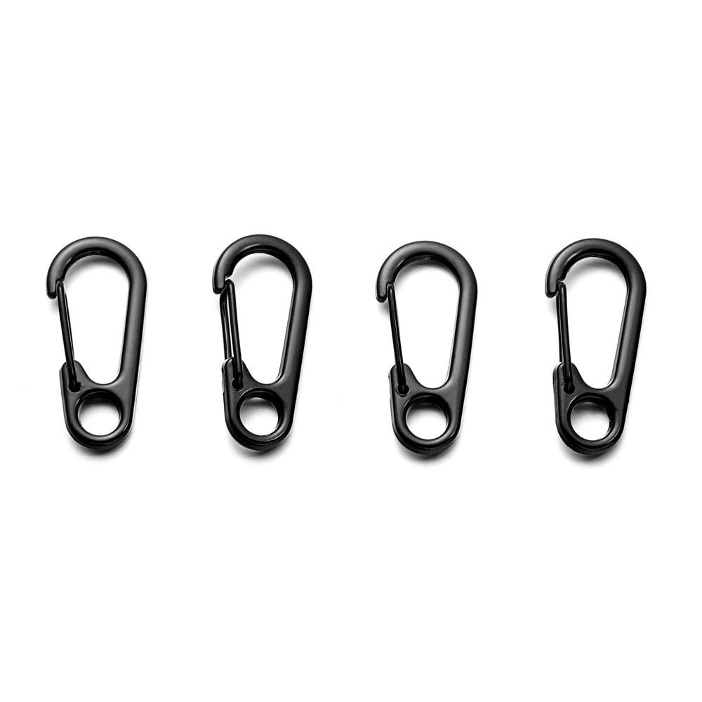 5/10pcs Lobster Clasp Buckle Keychain Carabiners Outdoor Camping Buckles 13x34mm Alloy Spring Snap Hooks Keychains Tool Clips