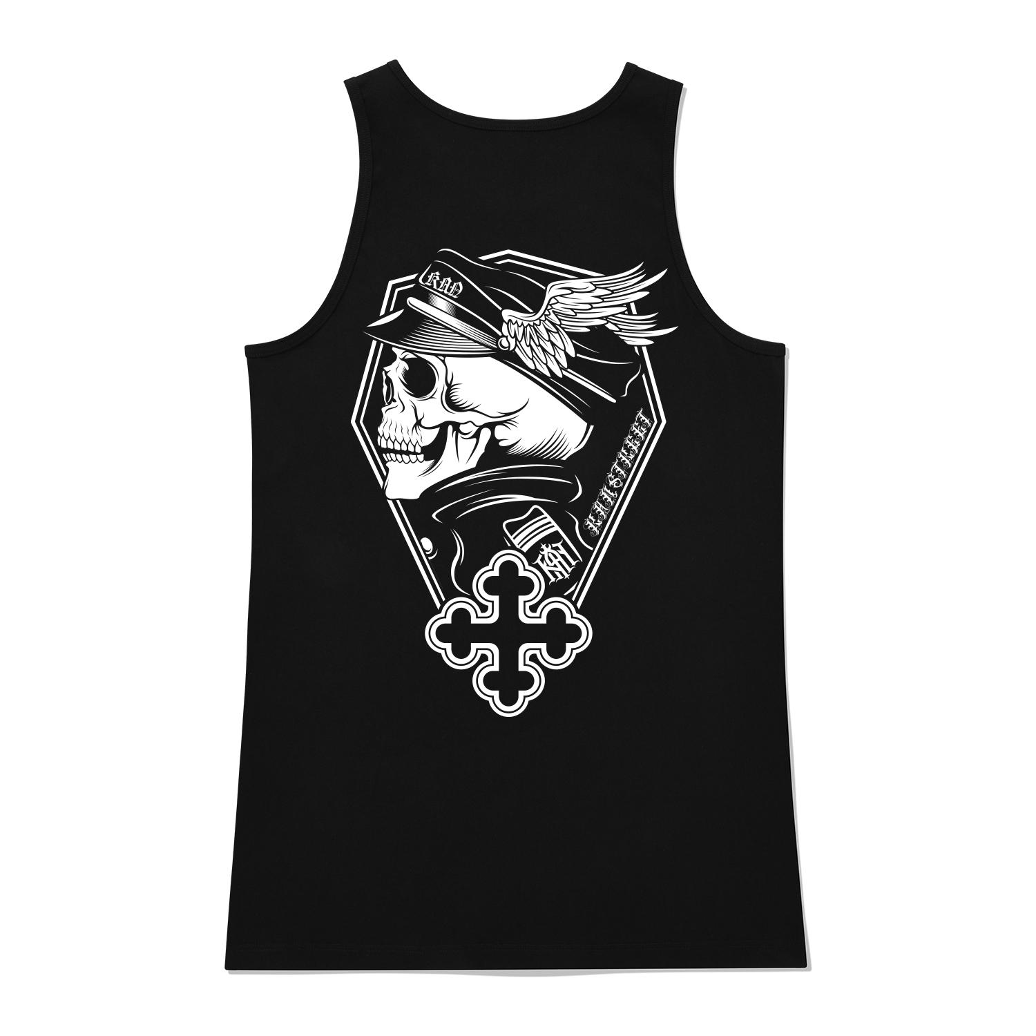 Khan 6312 Ksb0119 Ghost Skull Long Sleeveless - Black Black/L