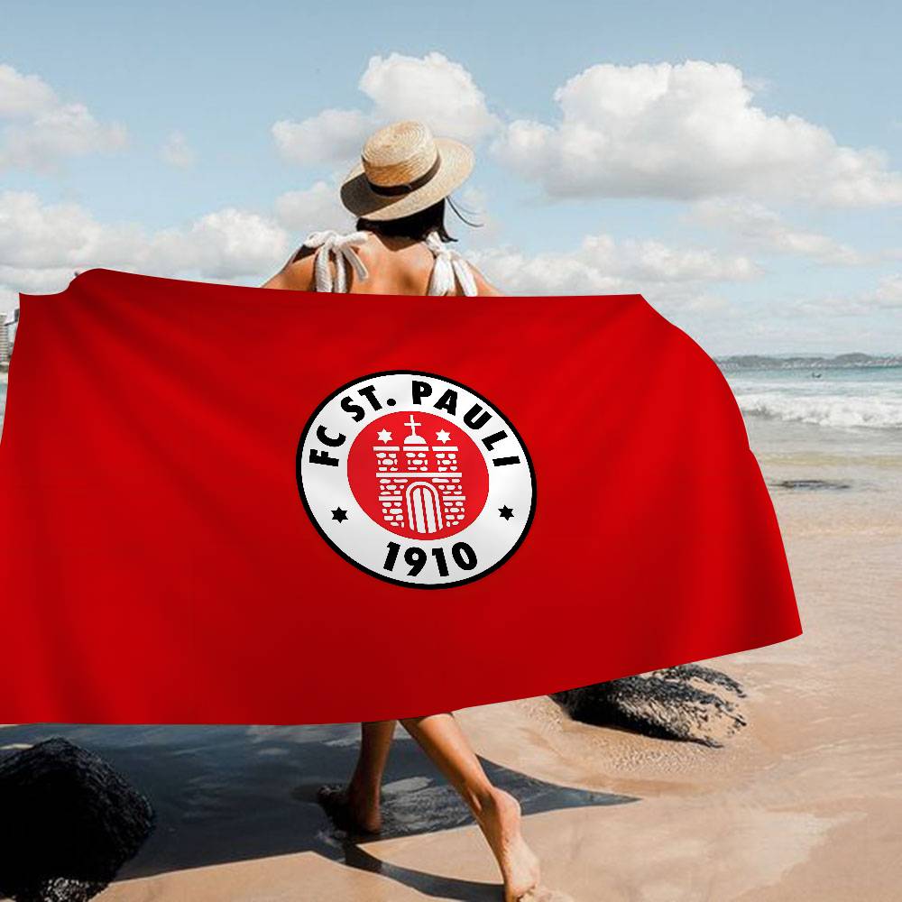 F-FC S-St. P-Pauli Microfibra Stampato Asciugamano da Spiaggia Arrampicata Yoga Spiaggia Nuoto Corsa Assorbente Morbido Asciugamano