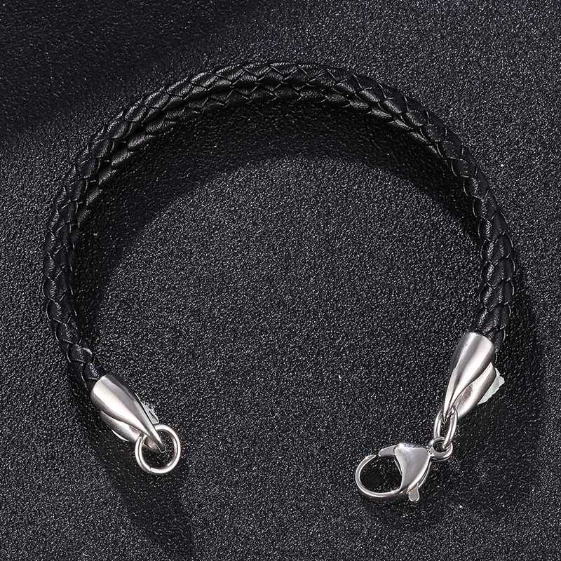 Double Leather Wrap Braided Wristband Cuff Punk Men Women Hot Surfer Bracelet Bangle Couples Jewelry BB1089