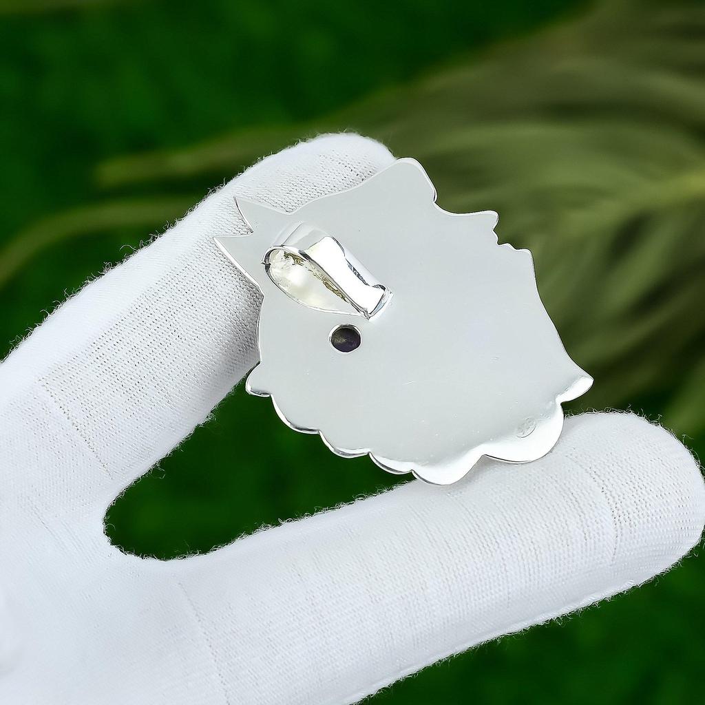 Natural Star Amethyst Gemstone Pendant 925 Sterling Silver Indian Jewelry