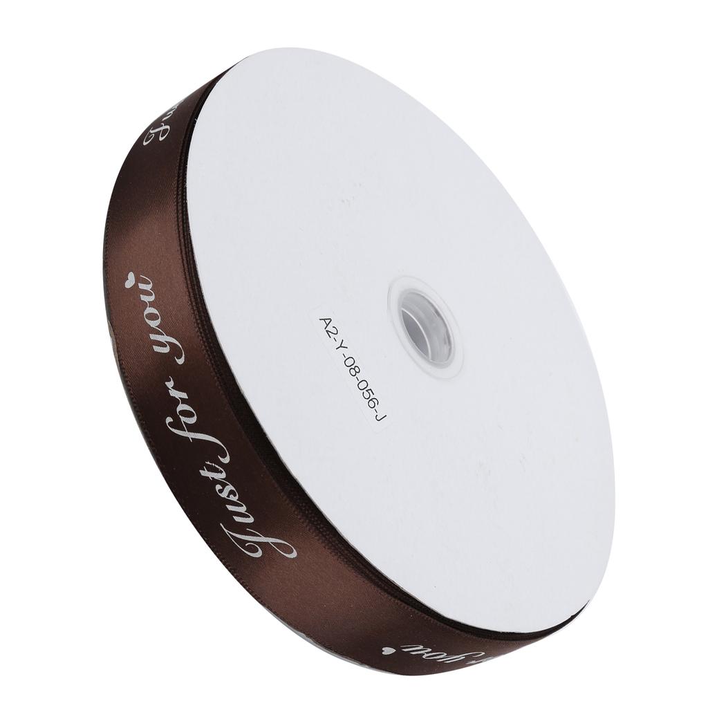 Printing Satin Ribbon Personalized Christmas Xmas Ribbons for Holiday DecorationsCoffee