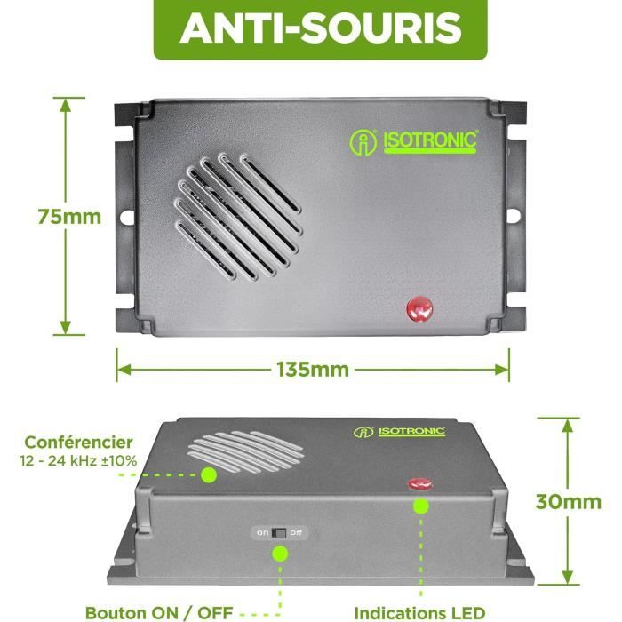 Isotronic Ultrasonic Mouse, Rat and Rodent Repellent - 2 Pieces