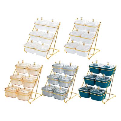 3-laags Gedroogd Fruit Schaal Multifunctionele Decoratie Serveercontainer Notenschaal Noordse Stijlvol voor Snoep Cupcake Snack Noten Thuis