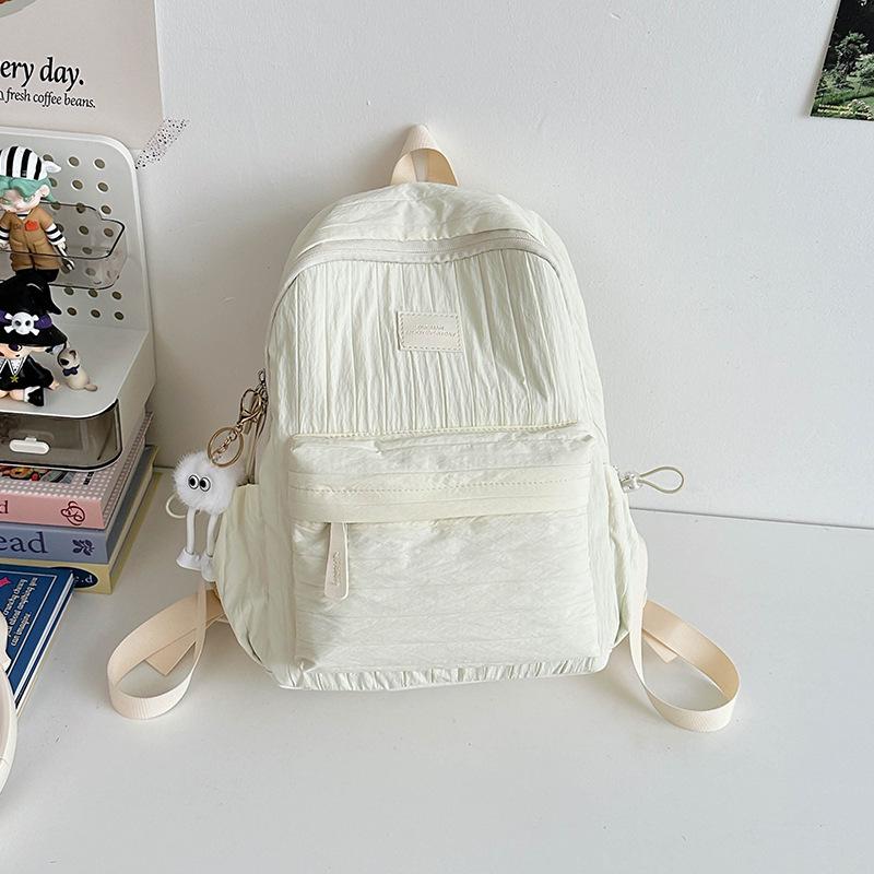 Schoolbag Solid Color Backpack 1011 New Junior High School Girls High School College Students School Bag Women Travel Lightweight Small Backpack