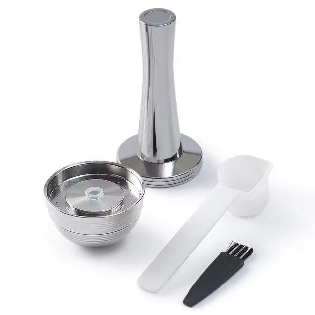 Für Nespresso Vertuoline Pop Vertuo Next Kaffeemaschine Wiederverwendbarer Kaffeekapsel-Filter mit Original-Kapseln Edelstahl