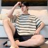 2026 Men's Spring/Summer Plus Size Short Sleeve Pajama Set