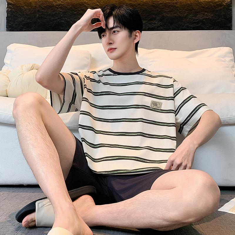 2026 Men's Spring/Summer Plus Size Short Sleeve Pajama Set