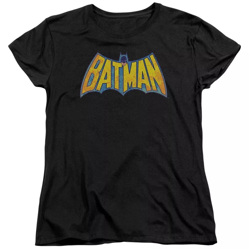 Batman  Distressed Neon Logo  Women s T-Shirt XL