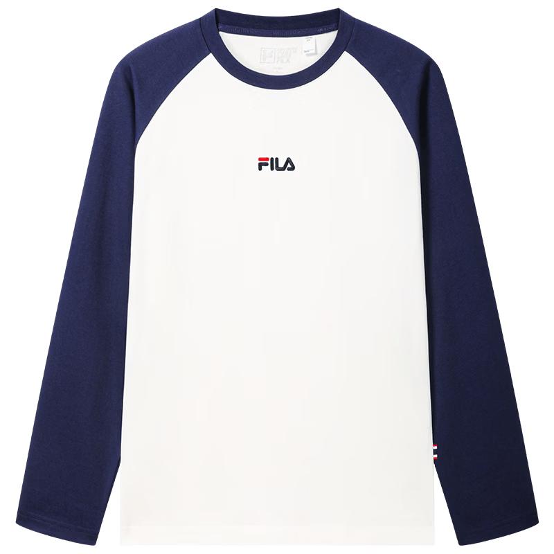 FILA Unisex Loose-Fit Raglan Long-Sleeve T-Shirt L