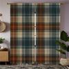 2-delat set med högupplöst digitaltryckt gardinRutig Stil Färgglatt Rutmönster För GardinHeminredningsstil