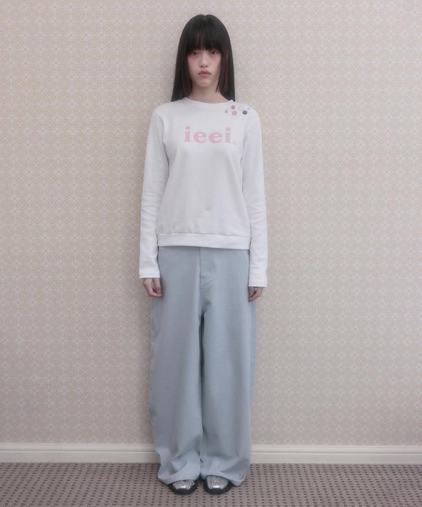 Aiiiai Symbol Patch Balloon Fit Wide Pants_Sky Blue