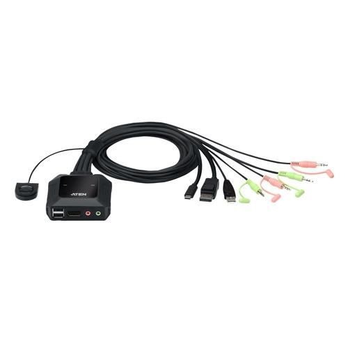 Commutateur KVM - CS52DP-AT - 2 Ports - USB-C - Compact - Câblé