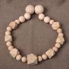 Vintage Wood Beaded Curtain Holders Tiebacks 6Pieces Set Window Drape Holdback for Bedroom and Living Room Decoration