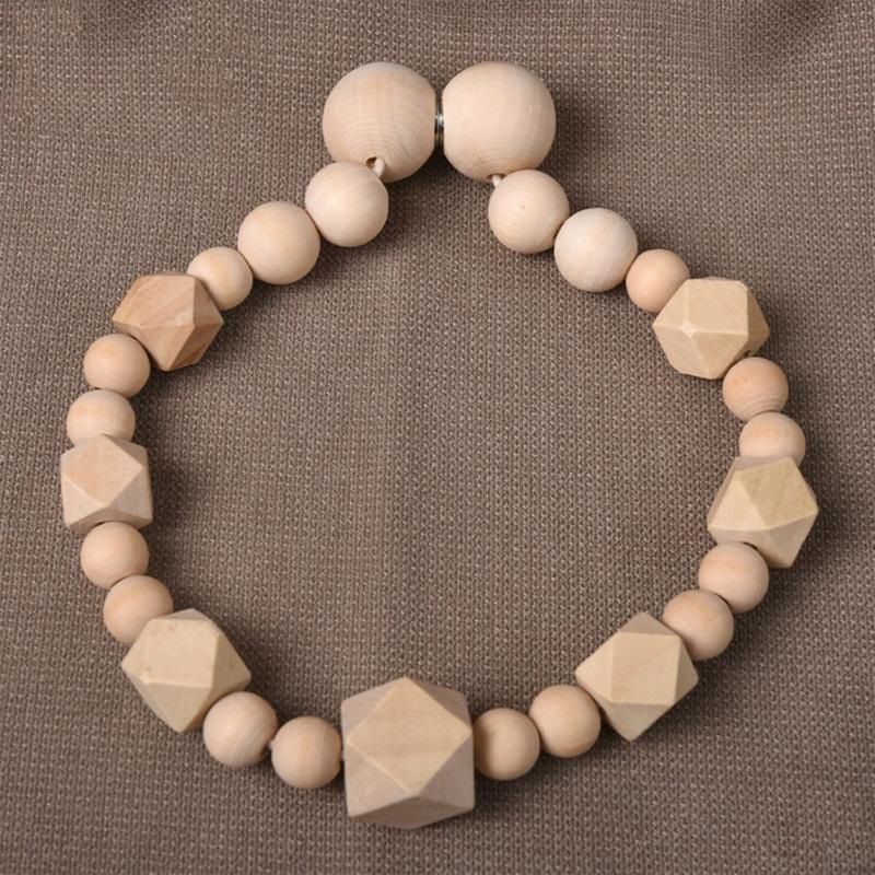 Vintage Wood Beaded Curtain Holders Tiebacks 6Pieces Set Window Drape Holdback for Bedroom and Living Room Decoration