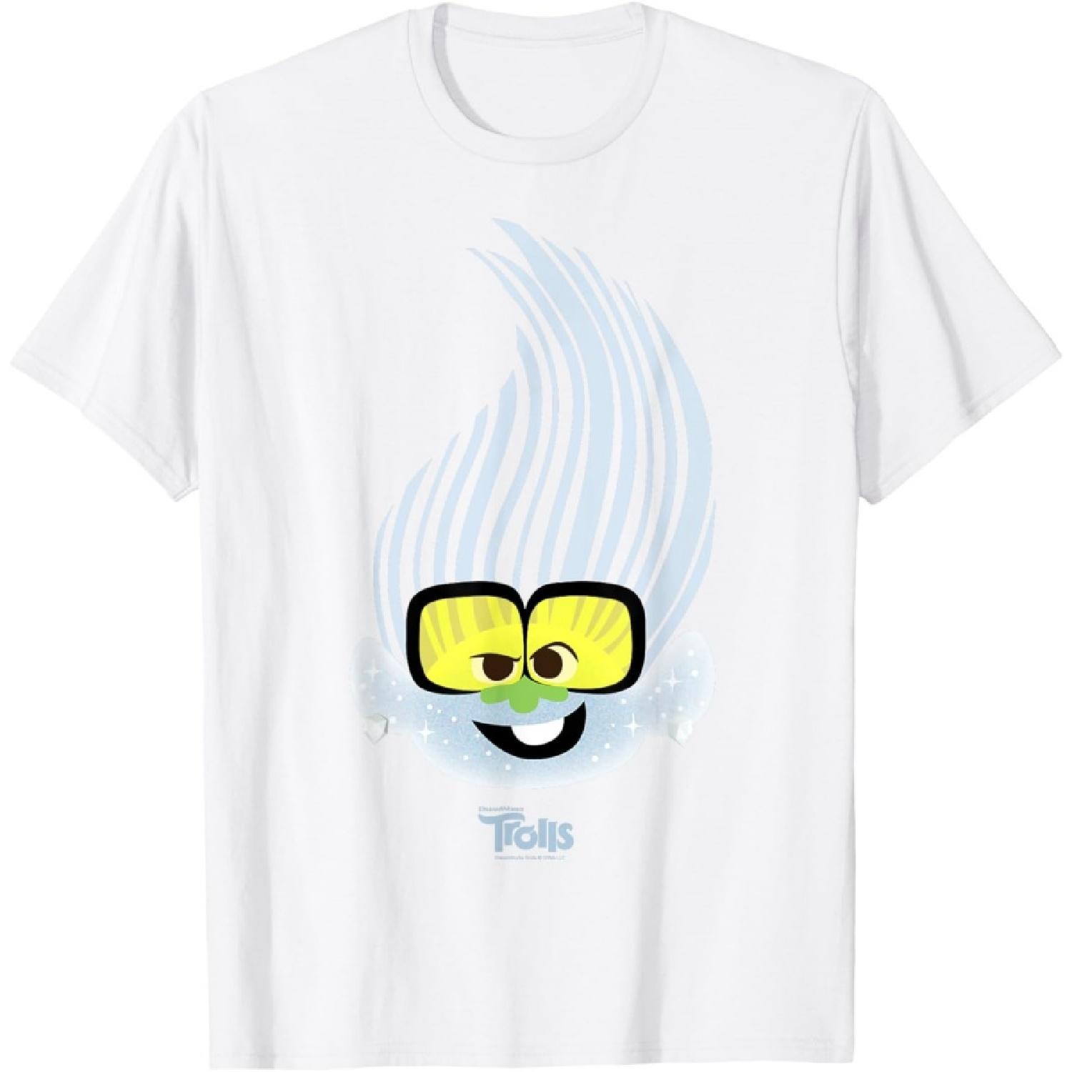 DreamWorks Trolls Tiny Diamond Big Face T-Shirt XXXXXL белый
