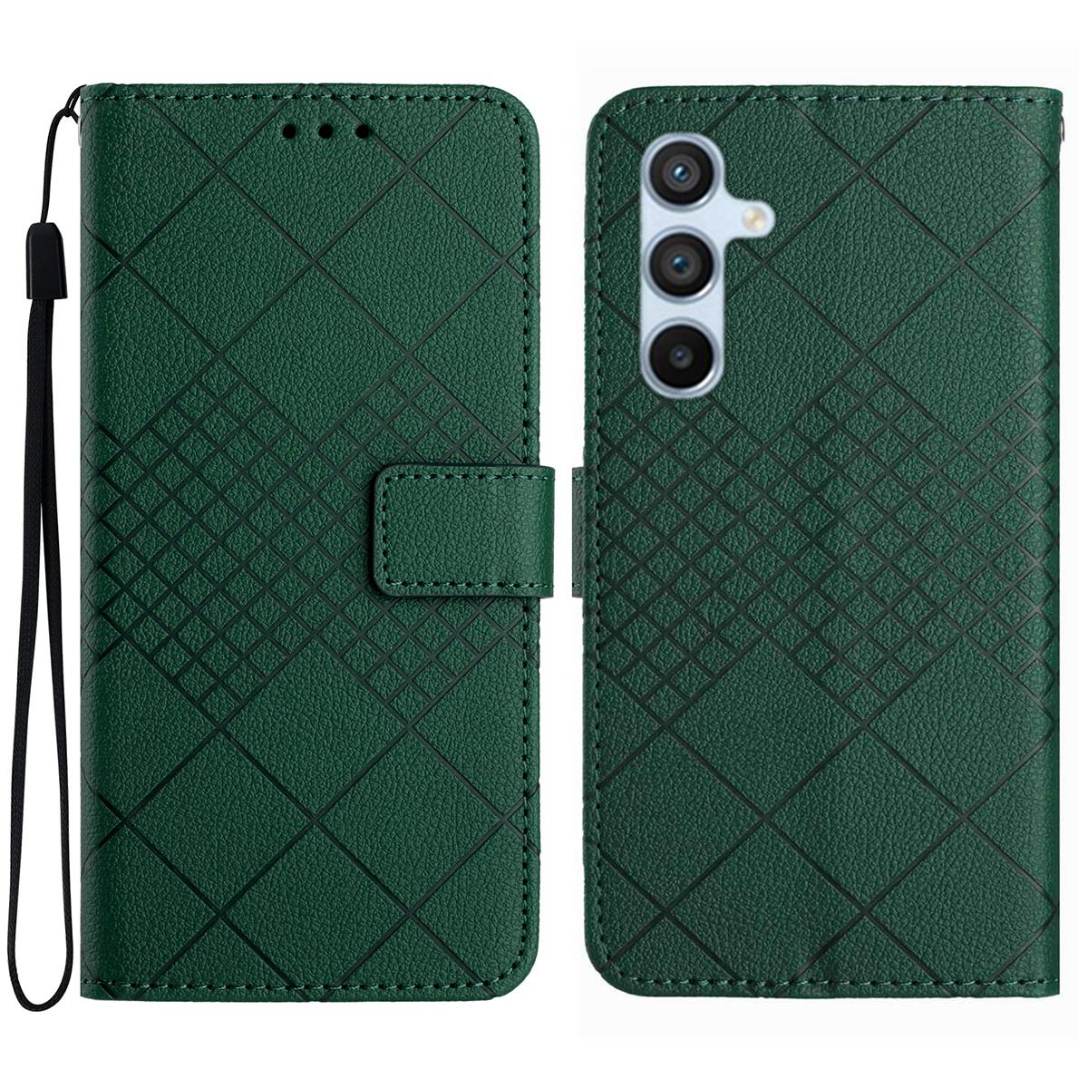 

HT06 For Samsung Galaxy A16 5G/A16 4G Wallet Case PU Leather Flip Folio Phone Cover Green