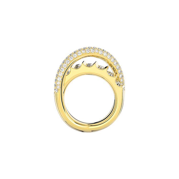 Swarovski Anello da donna alla moda, trendy, personalizzato, taglio misto, oro 5661057