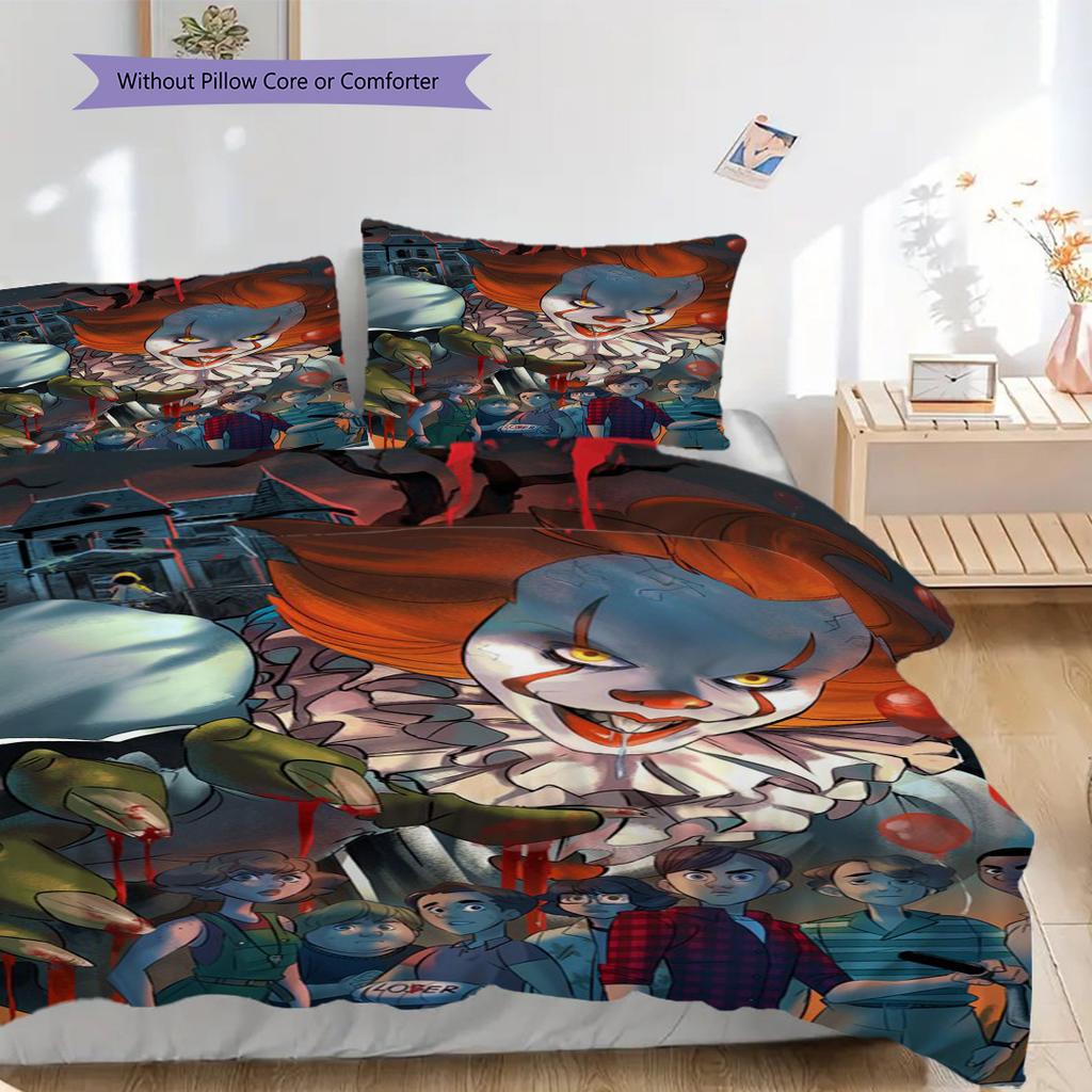 Halloween Horror Characters Set Bedding 1 Duvet Cover 2 Pillowcase Without Core Bedding Set Duvet Cover And Pillowcase Soft And Comfortable