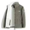 Double Sided Fleece Jacket with Fleece for Casual Outdoor Wear and Thick Warm Jacket for Men