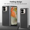 For Google Pixel 9 Pro Fold 5G Case Carbon Fiber Texture PU Leather Coated PC Folding Phone Cover