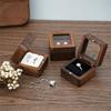 Portable Wood Jewelry Box for Rings Handcrafted Wood Jewelry Storage Box Stand Holder for Rings and Jewelry Display