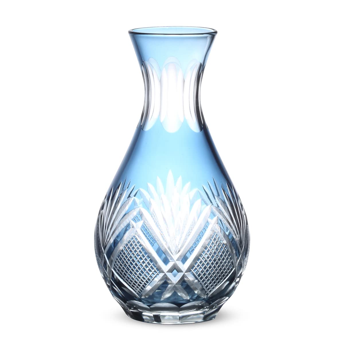 

Nostalgia Kiriko Sake Flower and Arrow Ink Current Model J-kitchens Bottle, 43xH143mm, 290cc, Design, Blue,