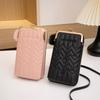 Rhombus Mobile Phone Bag New Xiaoxiangfeng Women's Bag Single Shoulder Oblique Span Bag Simple Bag Women's Versatile Clip Bag