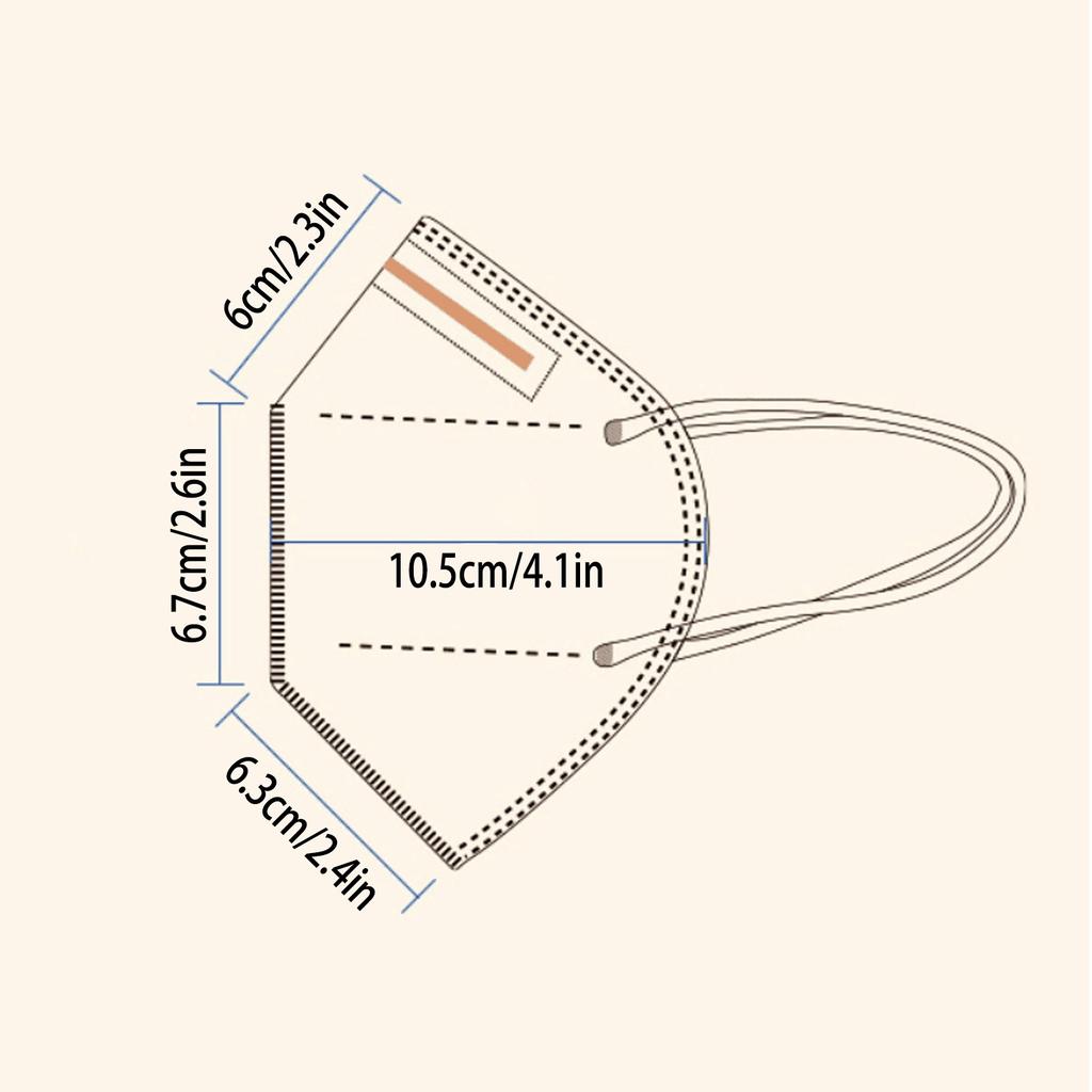 10 Stück Erwachsenen Bedruckte 5-Lagen Maske Staubdicht Winddicht Nebelverschmutzung Filter