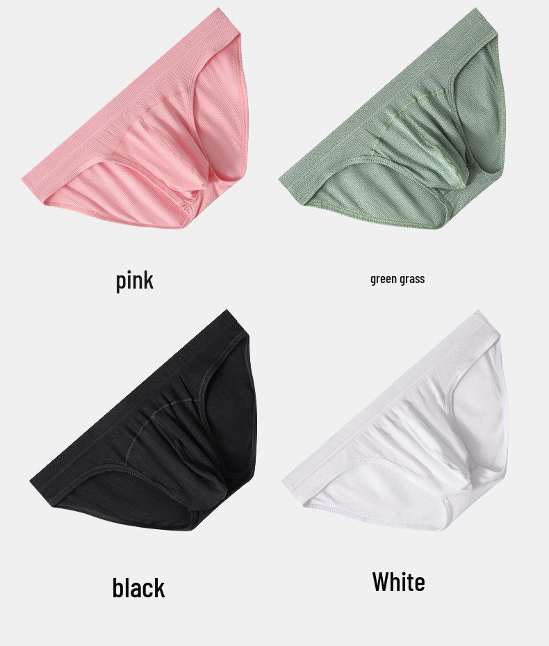 Low-Waist Men's Breathable Briefs with Bulge Pouch and Loose Waistband