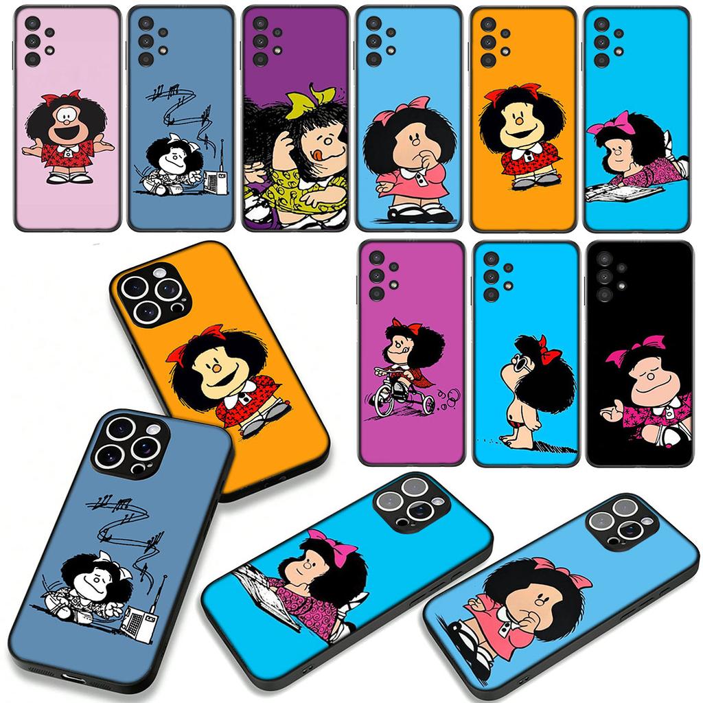 Cute M-Mafaldas Cartoon Case for Motorola Moto Edge 70 60 Fusion 40 NEO 20 Pro G Stylus G56 G96 G71 G73 G41 G42 G50 G51 G52
