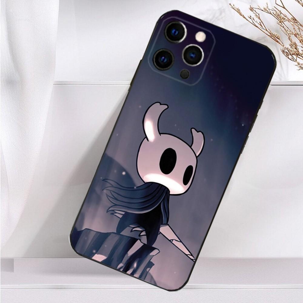 Game H-Hollow K-Knight Phone Case For iPhone 16,15,14,13,12,11 Plus,Pro Max,XS,X,XR,SE,Mini,8,7 Soft Silicone Black Cover