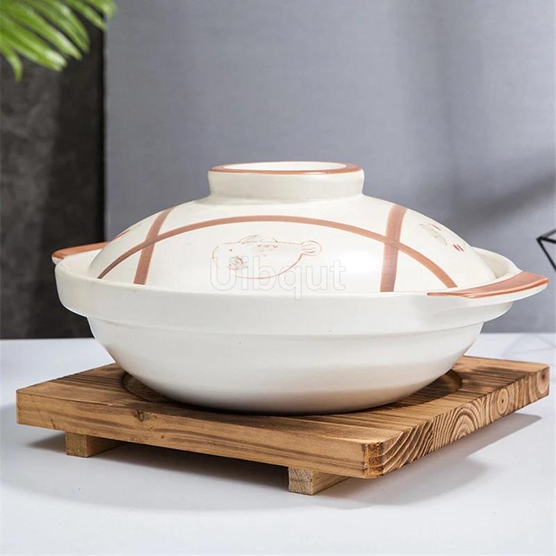 Board barbecue square heat insulation wood pad stone plate casserole pad stone pot pad Heat insulation wood pad iron plate