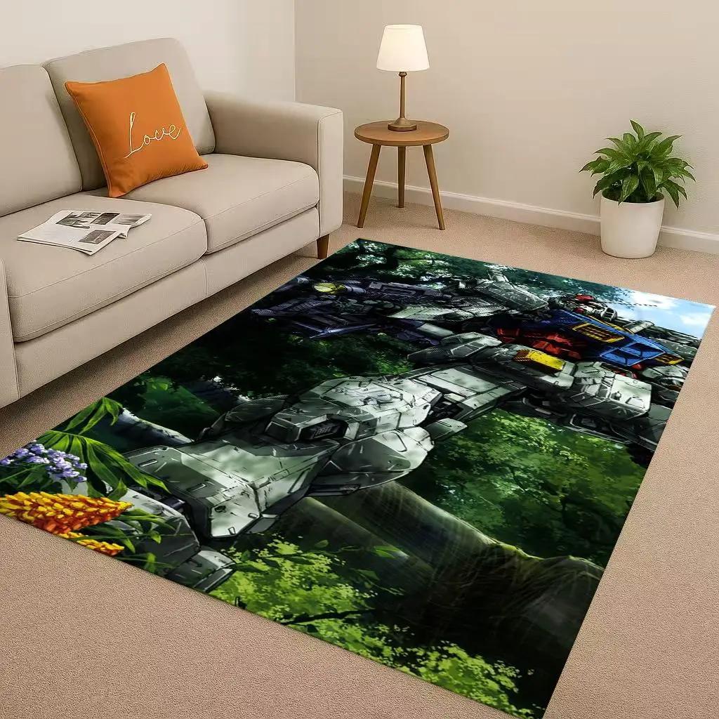 Gundam Cartoon Robot Christmas Gift Christmas Living Room Non-Slip Area Rug Carpet for Bedroom Sofa,Home Doormat Kids