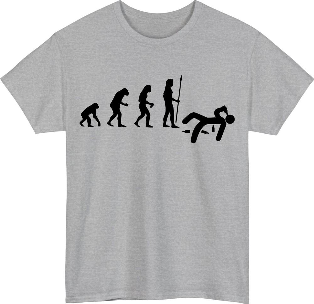 Funny Evolution TShirt Evolution Of Unisex Monkey To Beer Drinker Joke Tee Gift