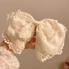 Unique Lace Hair Clip Embellished Bows Spring Grip Design Elegant Hair Accessories For Bridal Party Prom And Daily Use