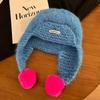 Sweet Women Knitted Cap Autumu Winter Ear Protection Caps Cute Warm Beanie Hats  Female