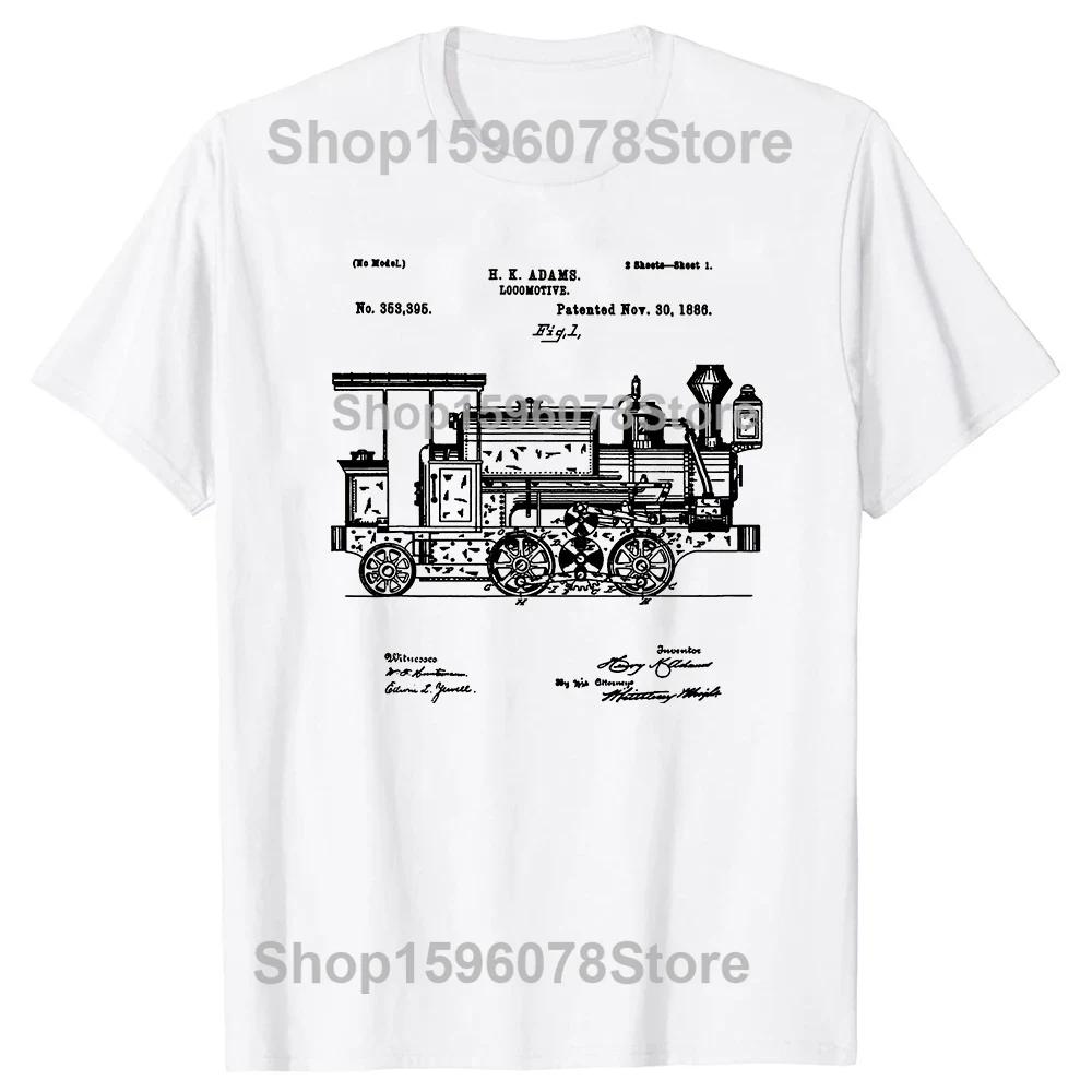 Funny I Love Trains T Shirts Tee Tops Round Neck Short-Sleeve Train Driver Retro Vintage Tshirt Clothing Casual Basic T-shirts