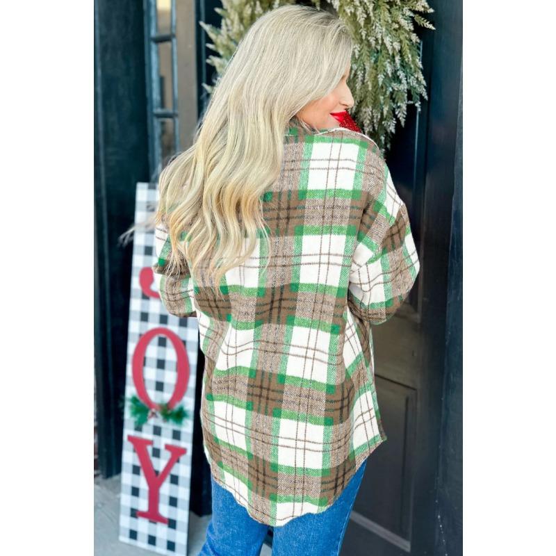 2025 Autumn and Winter New Fashion Casual and Versatile Women's Plaid Jacket Shirt