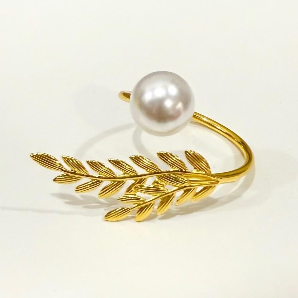 6Pcs Metal Napkin Rings Pearl Wheat Napkin Holder Fashion Napkin Buckle for Wedding Birthday Party