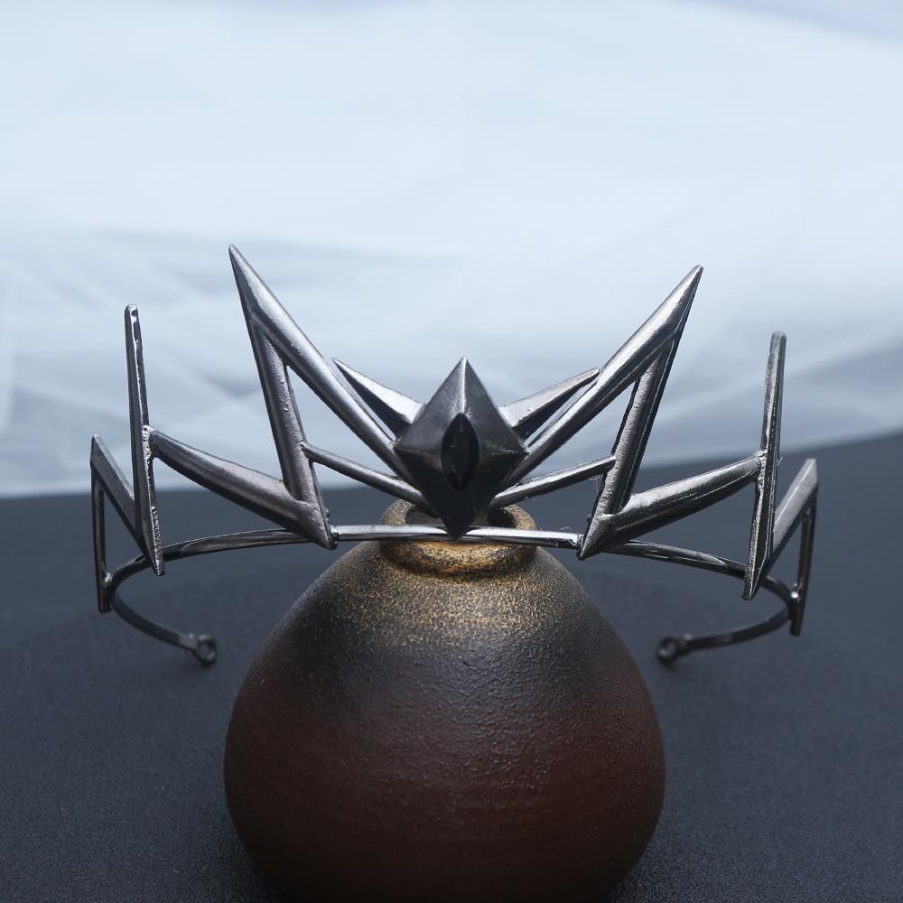 1pc Exquisite Gothic Geometric Spiked Crystal Hair Crown Accent Fantasy Royal Design Perfect Weddings Cosplay Elegant Headpiece