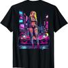 Cyberpunkflicka T-shirt med tryck på ryggen(6)