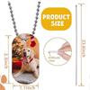 Sublimation Dog Tags Blanks 48 Pcs Aluminum Sublimation Dog Tag Chain Necklace Double Sided Dog Tags Oval for Pets
