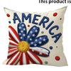 1/4Pcs America-Themed 4Th Of July Happy Freedom Land Of The Free Pillows Sofa Bed Cushion Cover Home Decoration 2D Flat Printing
