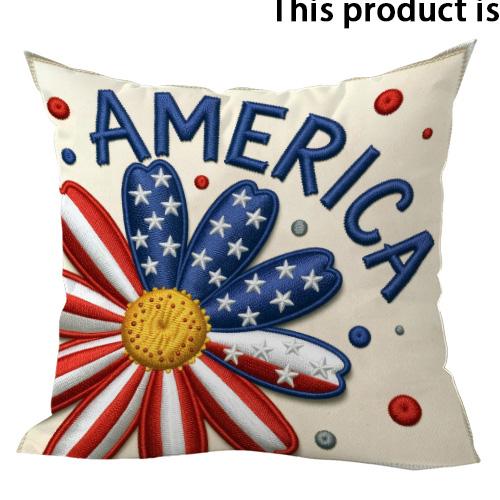 1/4Pcs America-Themed 4Th Of July Happy Freedom Land Of The Free Pillows Sofa Bed Cushion Cover Home Decoration 2D Flat Printing