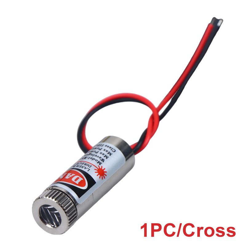 1/2/3 PCS 650nm 5mW 5V Laser Diode Module - Red Point/Line/Cross Copper Head Laser Pointer for Alignment
