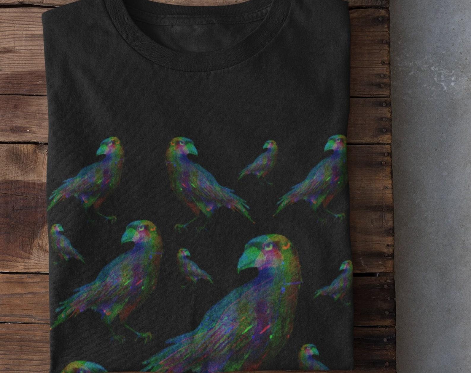 Gothic Glitch Raven Shirt,Weirdcore Y2K Crow Tshirt,Alt Clothing,Witchy Pastel Goth Clothing,Grunge Clothing,Dark Academia,Fairy Grunge XL