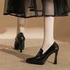 1-1 Autumn New College Style Pointed Head Thin Heel High Heels Women's Waterproof Table Not Tired Feet Single Shoes Women