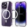 Us Stock Luxury Shockproof Clear Transparent Silicone Phone Case for Iphone 16 Support Wireless Charging Magnetic Back Cover
